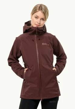 Jack Wolfskin Randonnée|Vestes Intermédiaires-Cyrox 3l Jkt W dark maroon