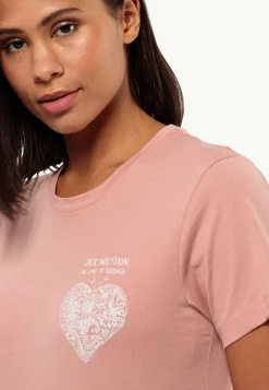 Jack Wolfskin Lifestyle|T-Shirts & Hauts Manches Longues-Discover Heart T W