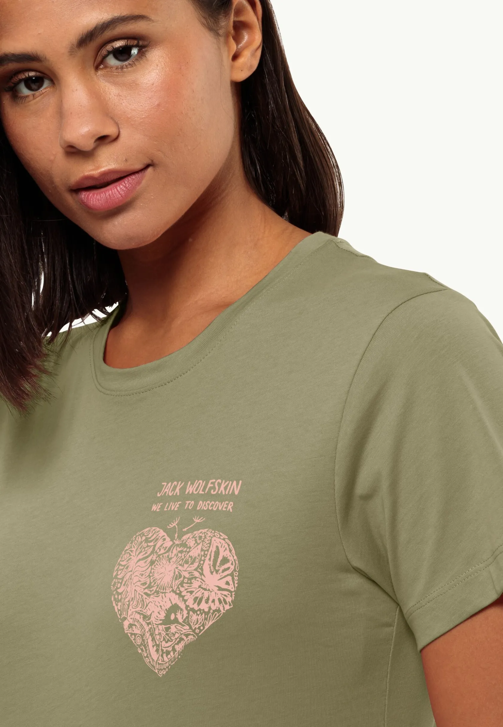 Jack Wolfskin Lifestyle|T-Shirts & Hauts Manches Longues-Discover Heart T W