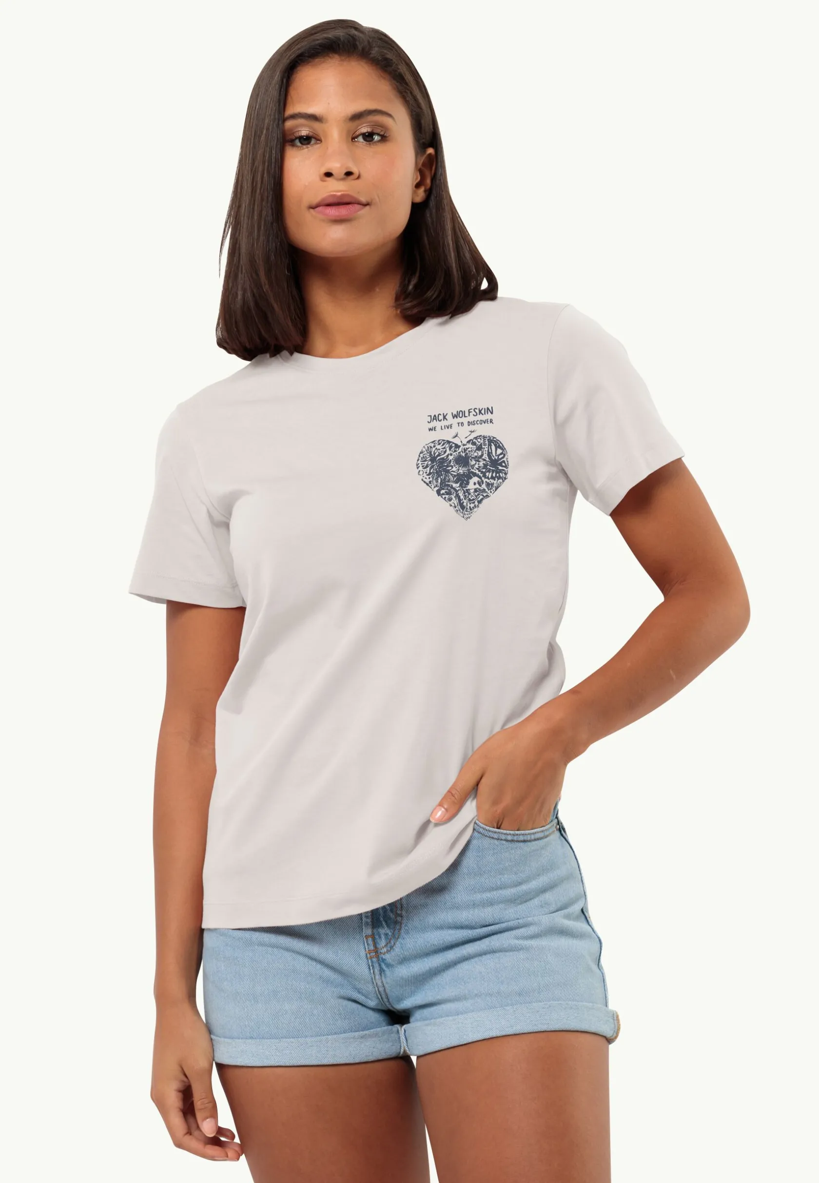 Jack Wolfskin Lifestyle|T-Shirts & Hauts Manches Longues-Discover Heart T W