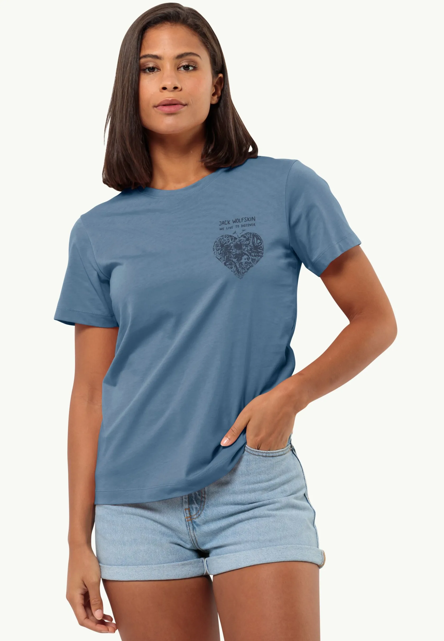 Jack Wolfskin Lifestyle|T-Shirts & Hauts Manches Longues-Discover Heart T W