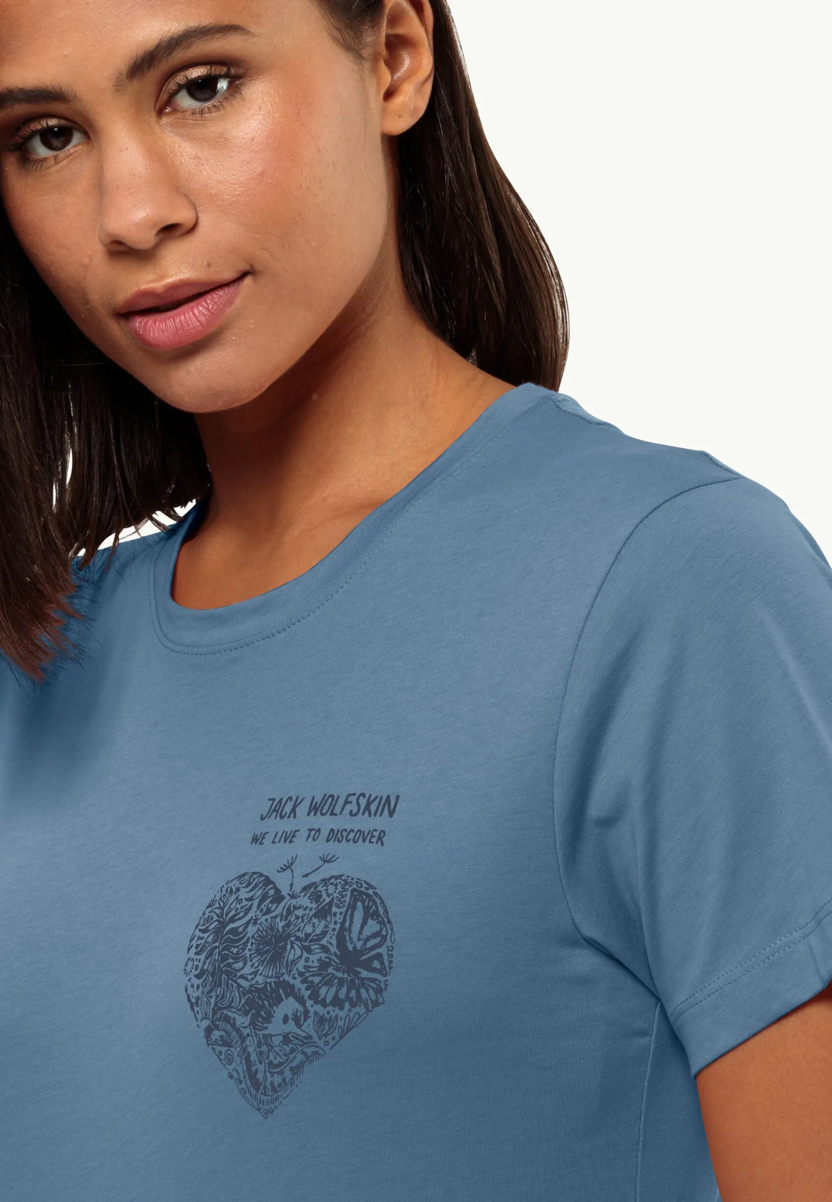 Jack Wolfskin Lifestyle|T-Shirts & Hauts Manches Longues-Discover Heart T W