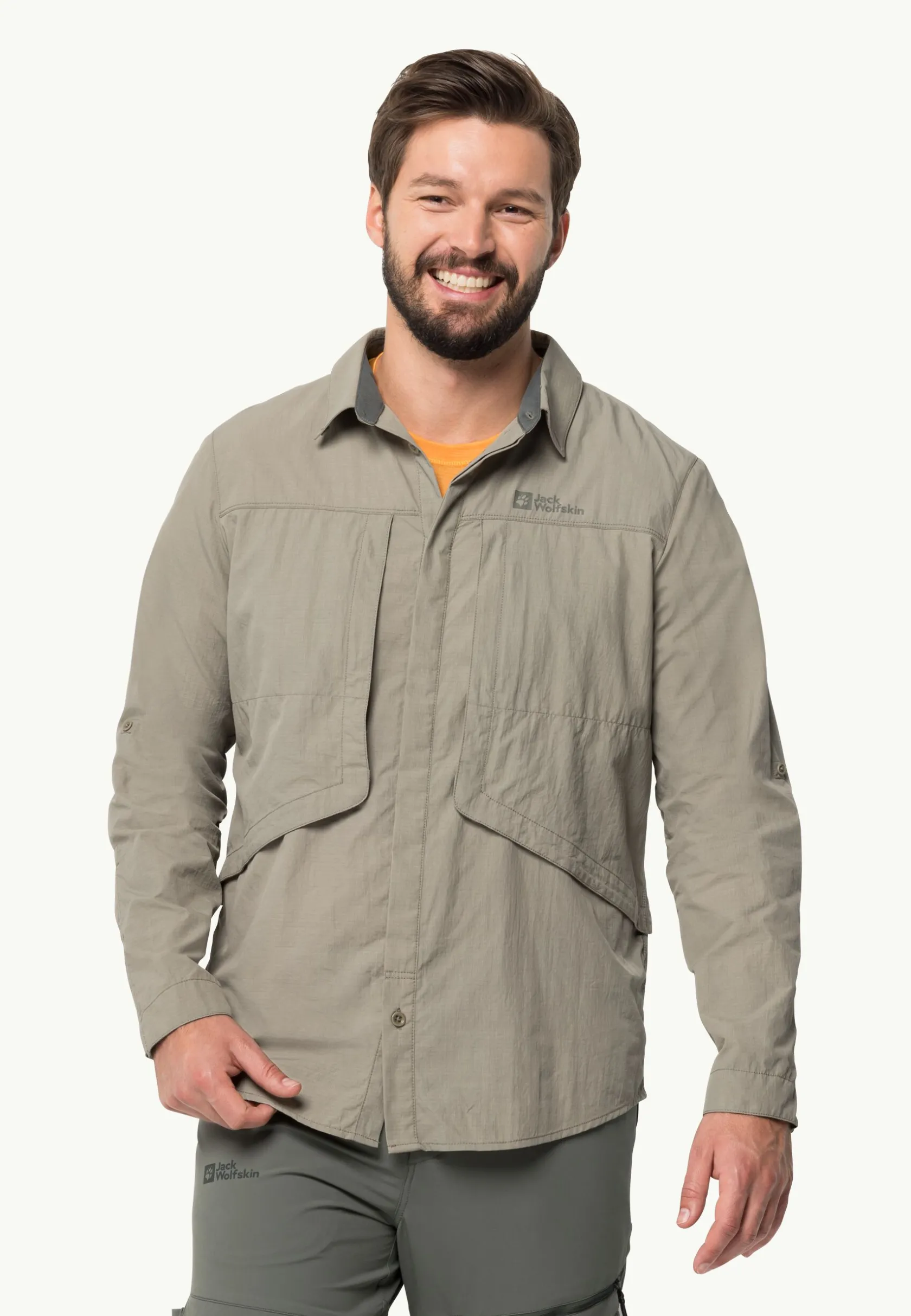 Jack Wolfskin Discovery|Hauts Techniques-Diskovera Ls Shirt M misty green