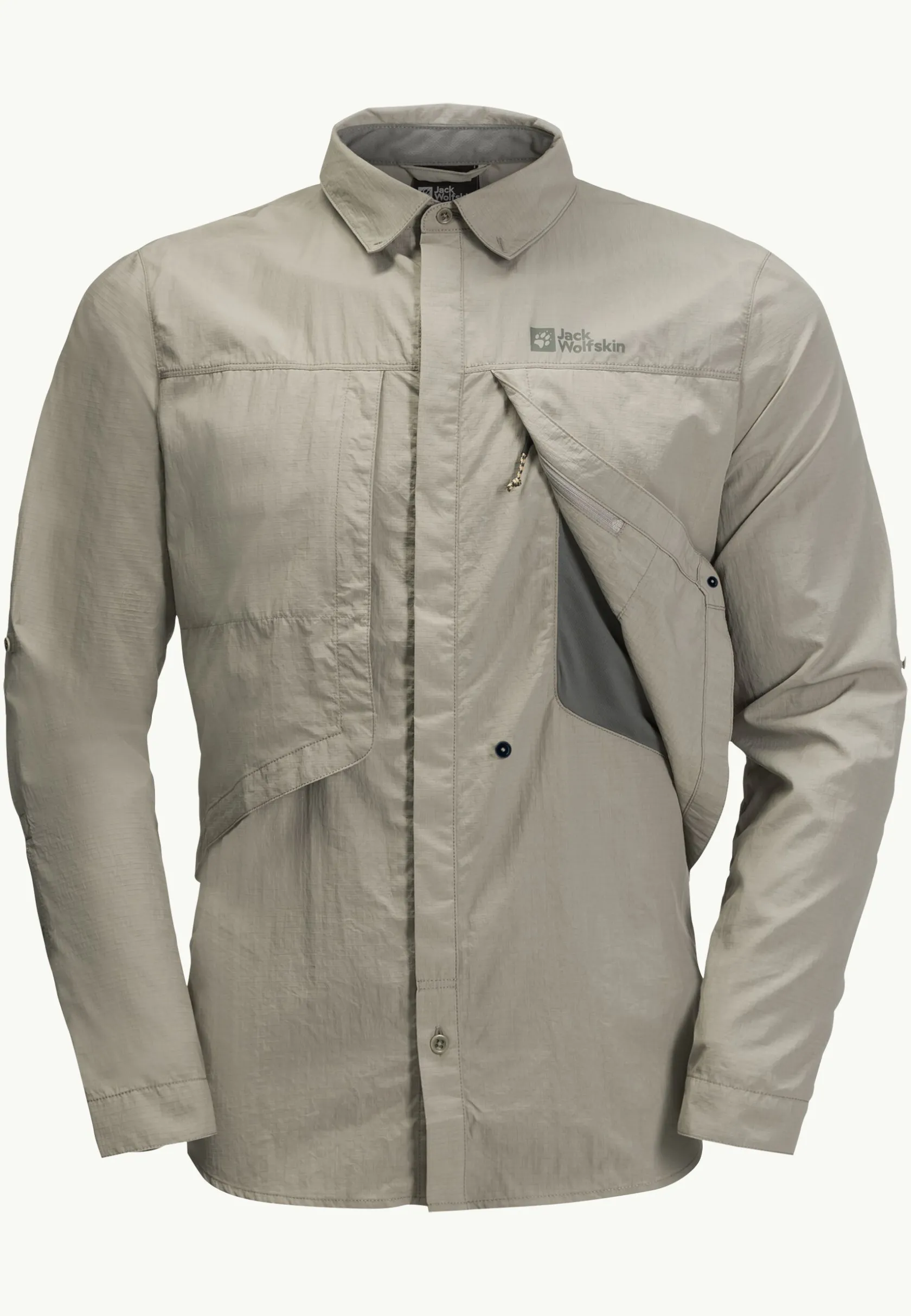 Jack Wolfskin Discovery|Hauts Techniques-Diskovera Ls Shirt M misty green