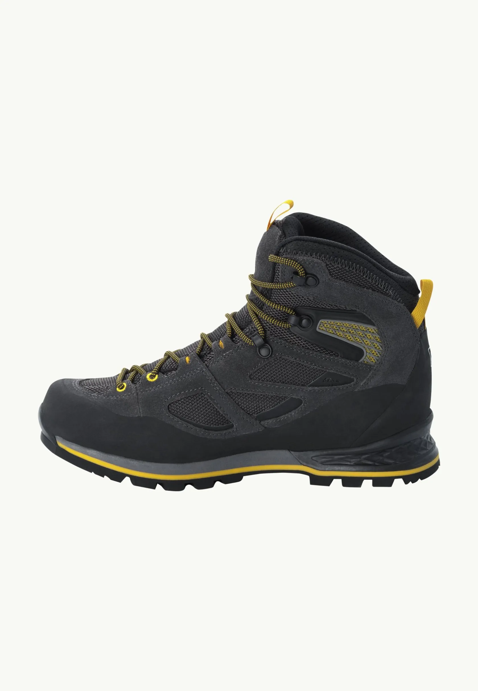 Jack Wolfskin Chaussures Imperméables|Chaussures De Randonnée-Force Crest Texapore Mid M Black / Burly Yellow Xt