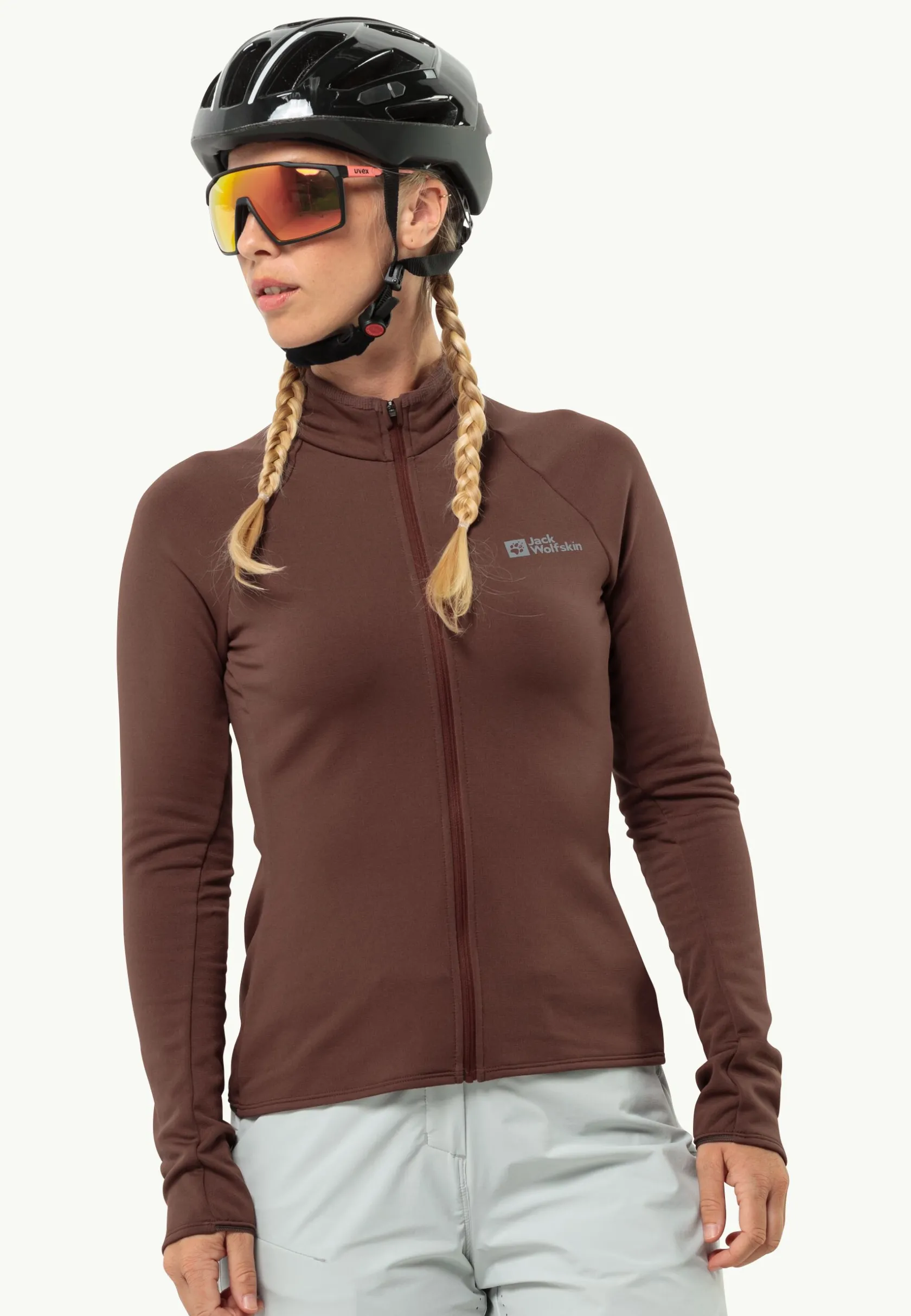 Jack Wolfskin Faire Du Vélo|Polaire-Gravex Thermo Fz W Dark Rust