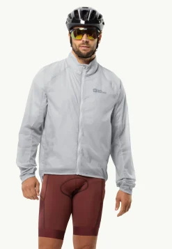 Jack Wolfskin Faire Du Vélo|Vestes Intermédiaires-Gravex Wind Jkt M Cool Grey