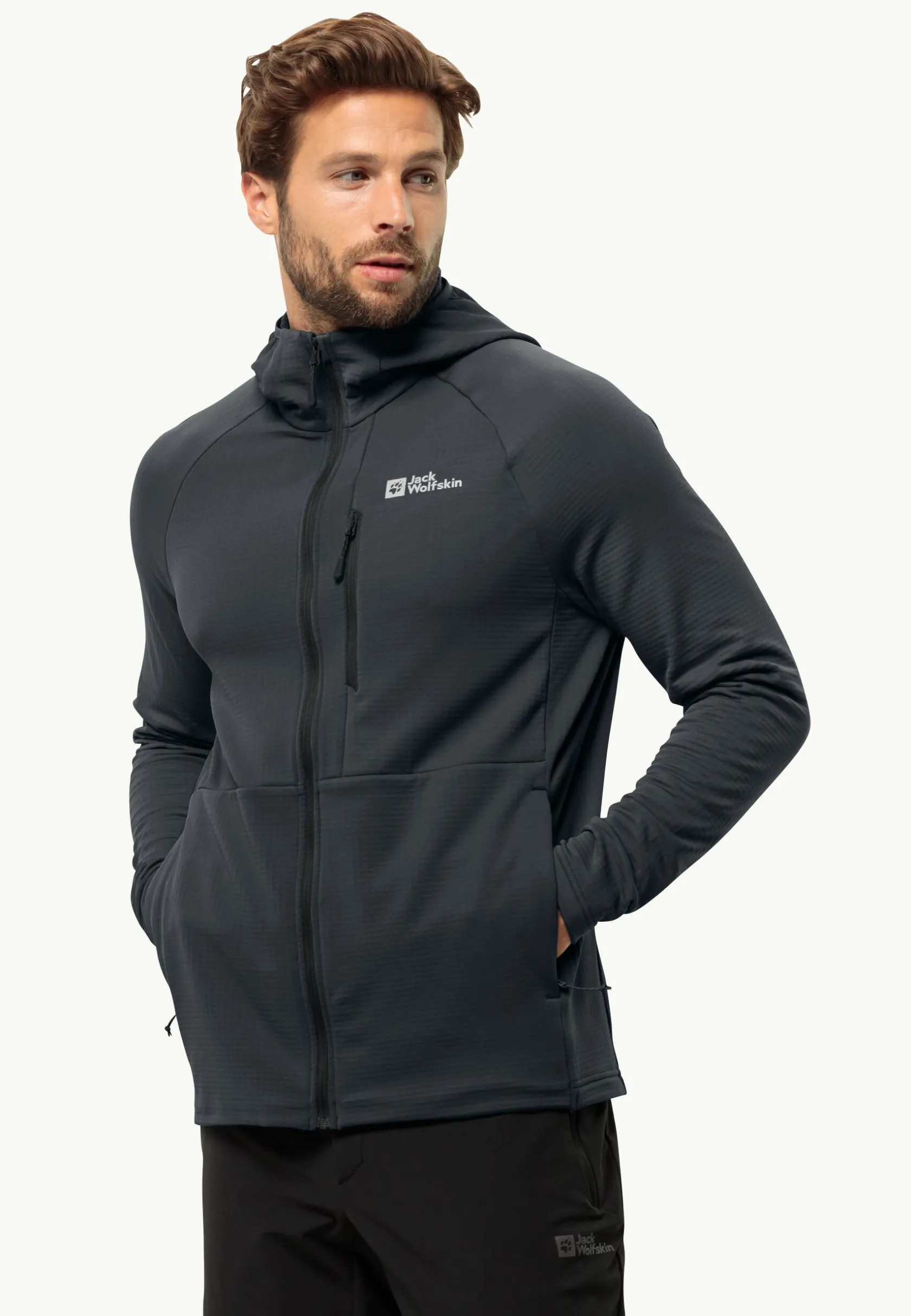 Jack Wolfskin Randonnée|Vestes Intermédiaires-Kolbenberg Hooded Fz M