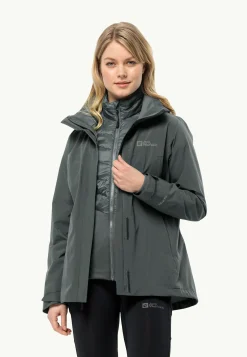 Jack Wolfskin Randonnée|Vestes Intermédiaires-Luntal 3in1 Jkt W