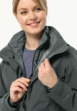 Jack Wolfskin Randonnée|Vestes Intermédiaires-Luntal 3in1 Jkt W