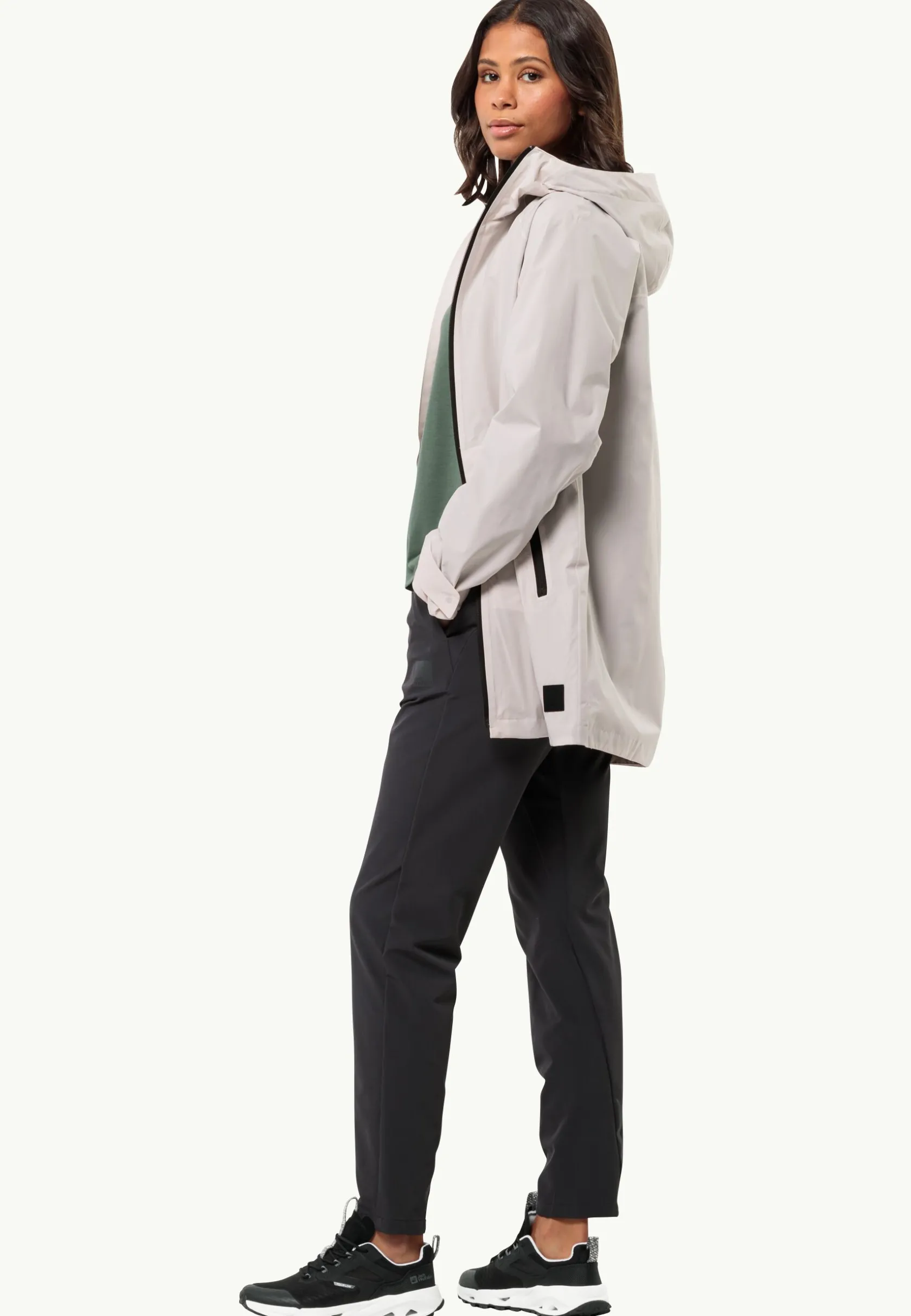 Jack Wolfskin Lifestyle|Vestes Intermédiaires-Mainkai Long Jkt W
