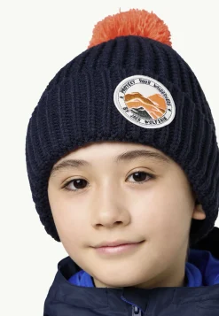 Jack Wolfskin Bonnets-Pompom Badge Beanie K