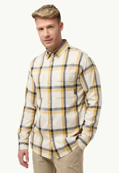 Jack Wolfskin Hauts Techniques|Chemises-Steinwand Shirt M panna cotta