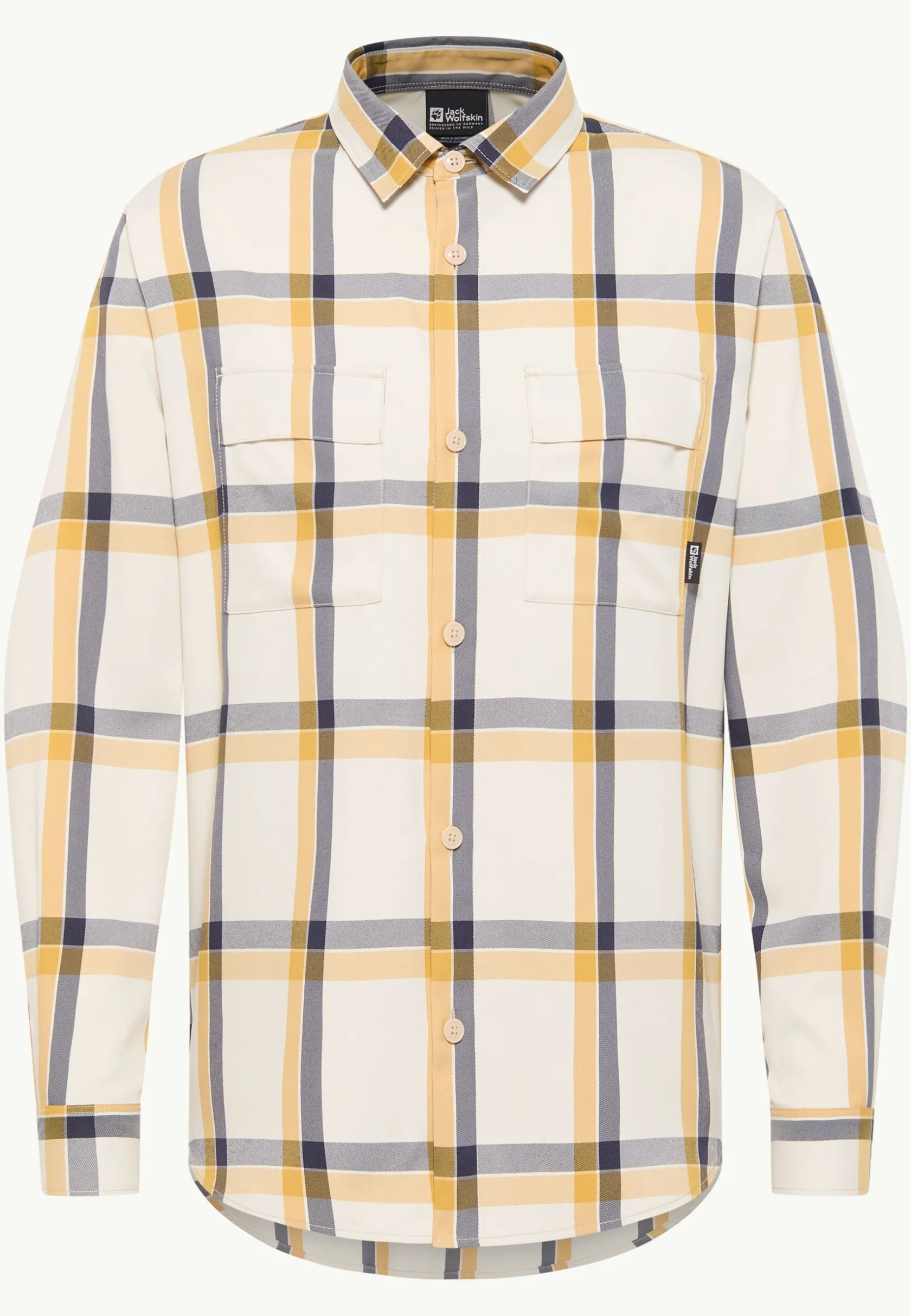 Jack Wolfskin Hauts Techniques|Chemises-Steinwand Shirt M panna cotta