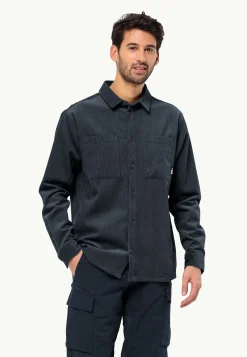Jack Wolfskin Lifestyle|Hauts Techniques-Trackfinder Shirt M night blue