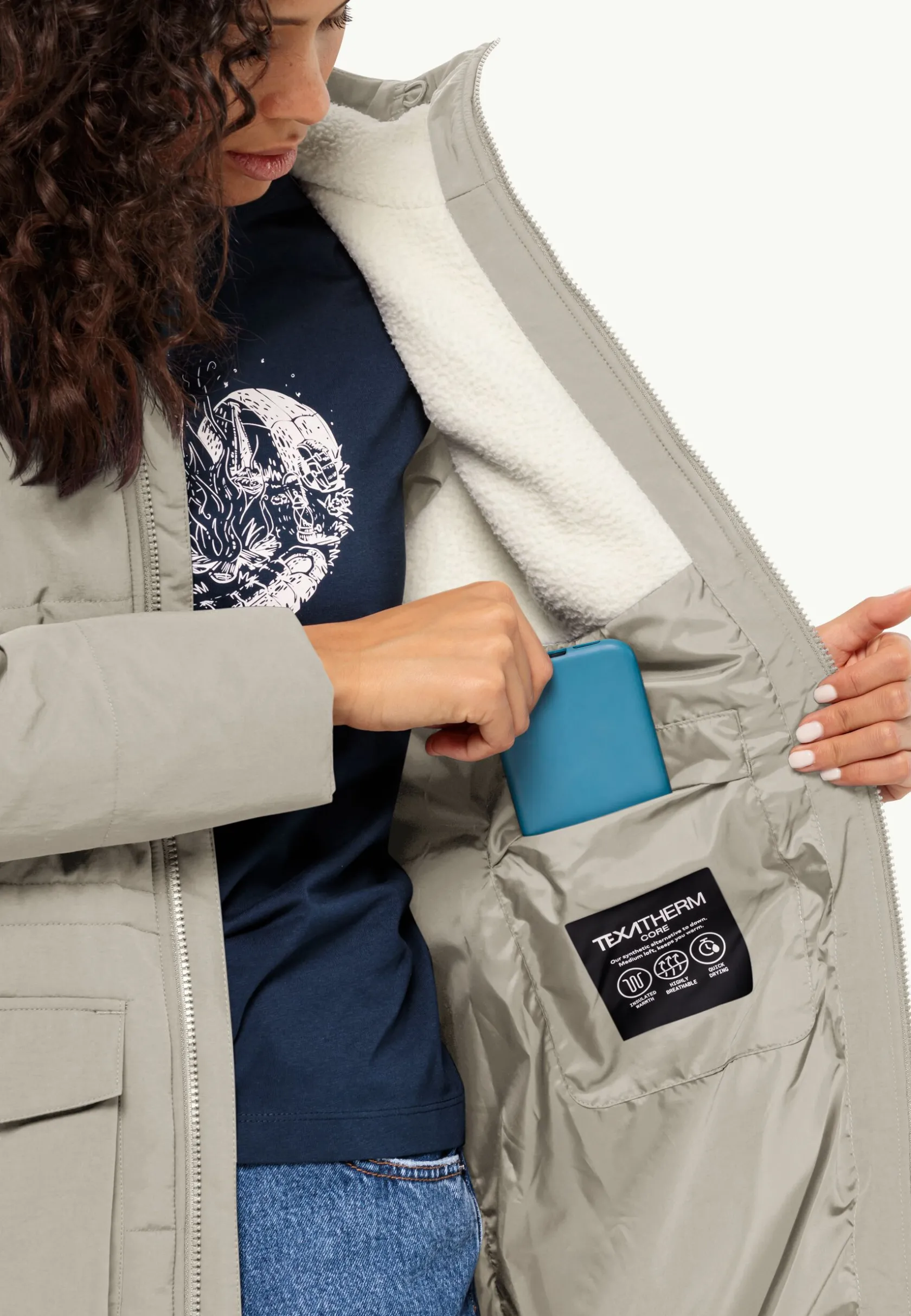 Jack Wolfskin Lifestyle|Vestes Intermédiaires-White Frost Parka W